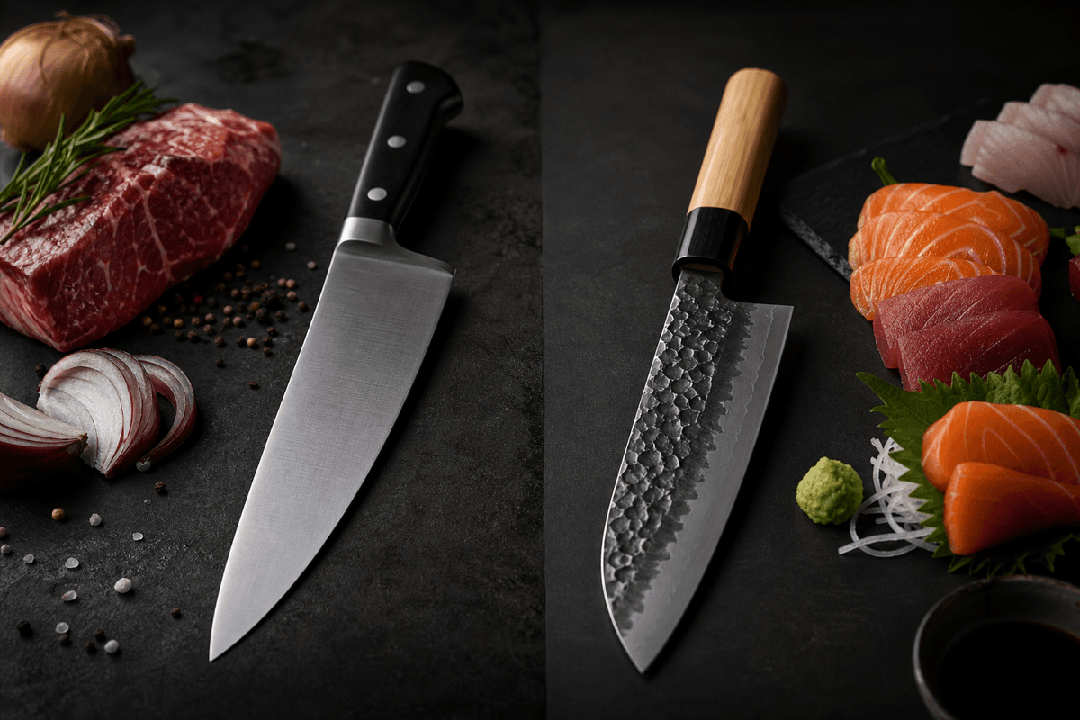 Couteau japonais ou occidental : le vrai match du chef