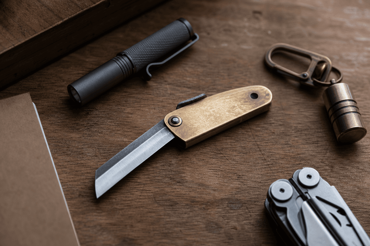Contexte d’usage EDC du couteau japonais.