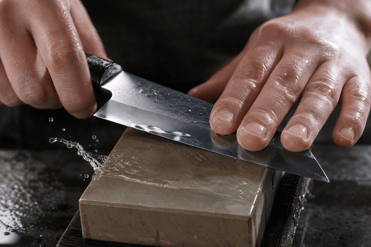 Context image linking blade geometry to sharpening control.
